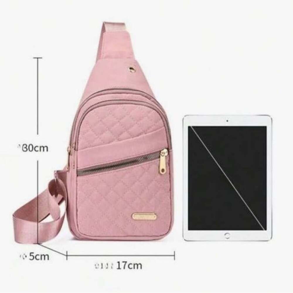 Quilted Pink Sling Crossbody Bag - Picture 7 of 7